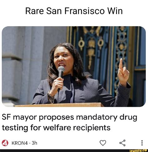 SF mayor proposes mandatory drug testing for welfare recipients